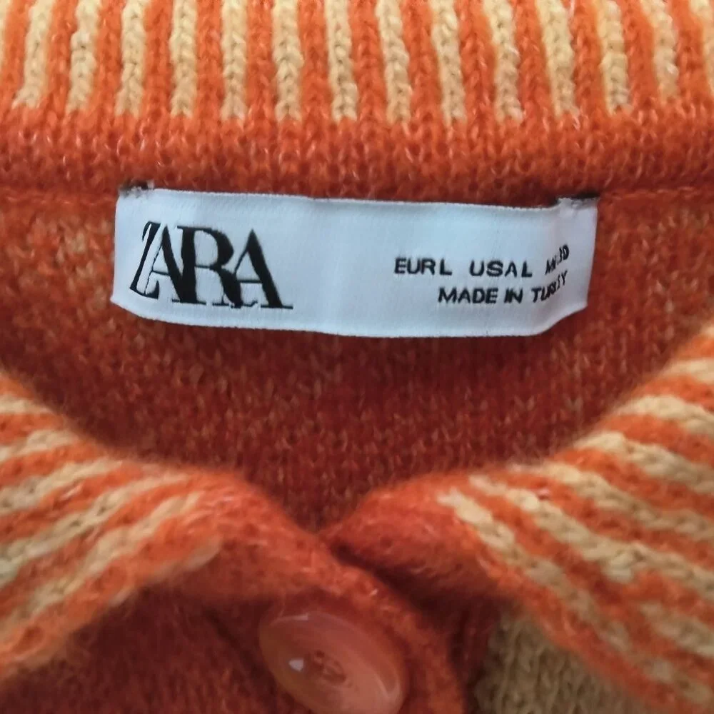 Zara  Women's Orange and Yellow Vest Size L - Picture 2 of 6